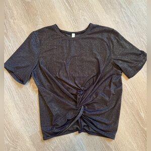 Lululemon black gold shimmer Tee